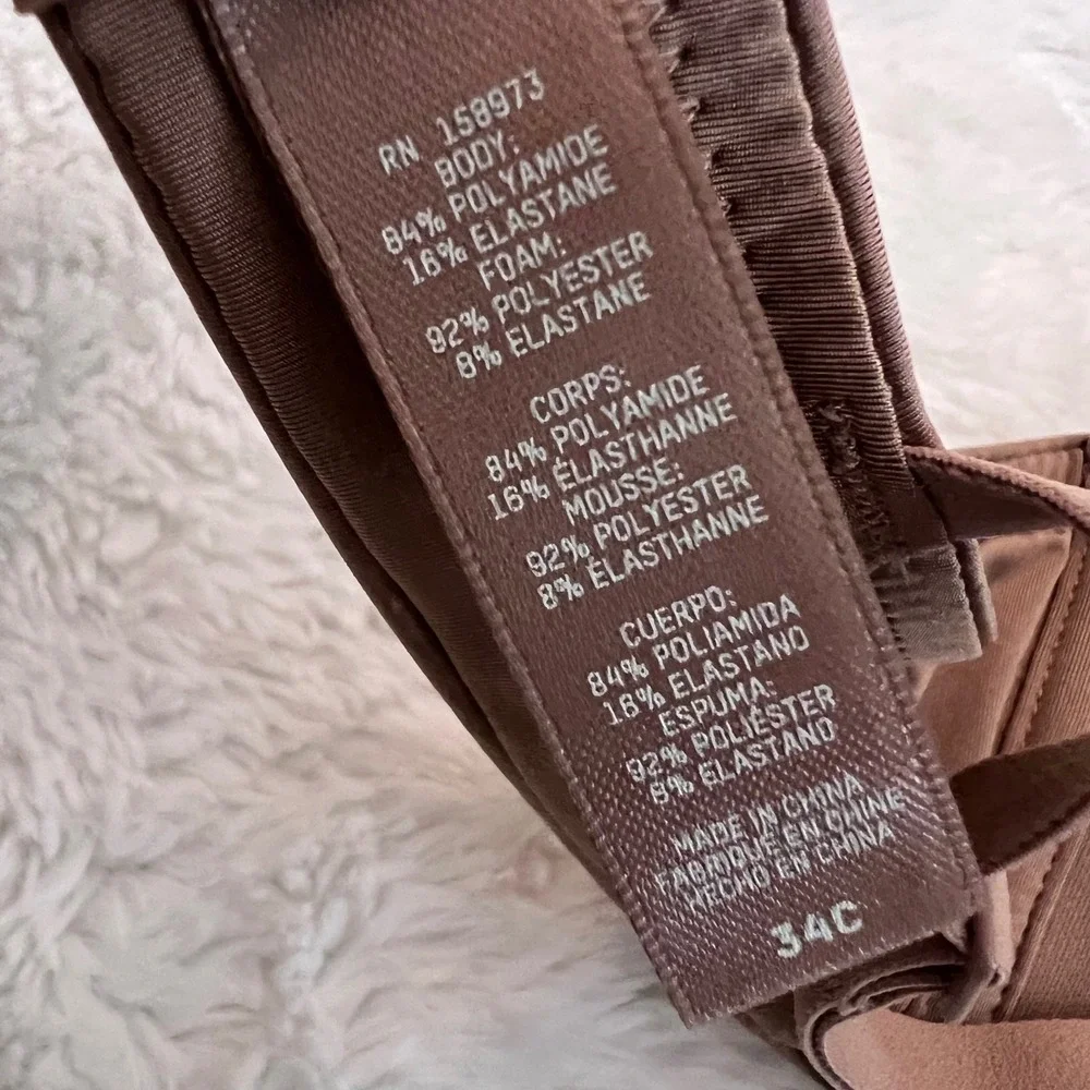 Skims Women's Wireless Lightly Lined Bra Sienna Brown BR-WRL-1889 Size 34C NWT - Picture 9 of 11